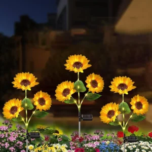 15 Sunflower Solar Lights Decorative