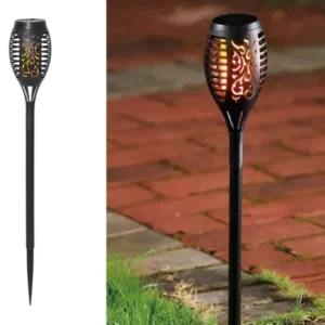 sm231101 hollow out pp plastic solar stake lantern lights (set of 6)