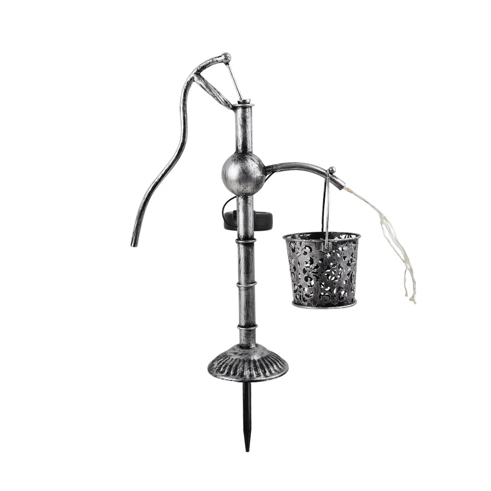 sm251064 iron+pp solar powered water pump bucket lamp (3)