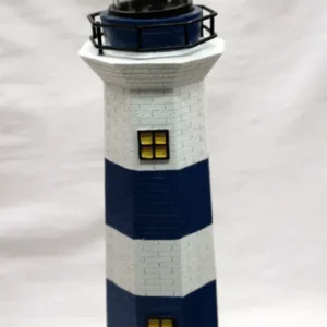 sm251077 resin+iron big solar powered lighthouse lamp (1)