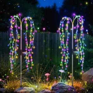 sm251111 RGB Colour Change Firecrackers Solar Stake Light