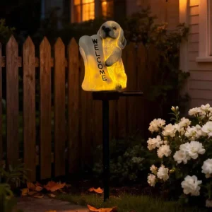 sm251166 resin+pp solar resin dog stake light (1)