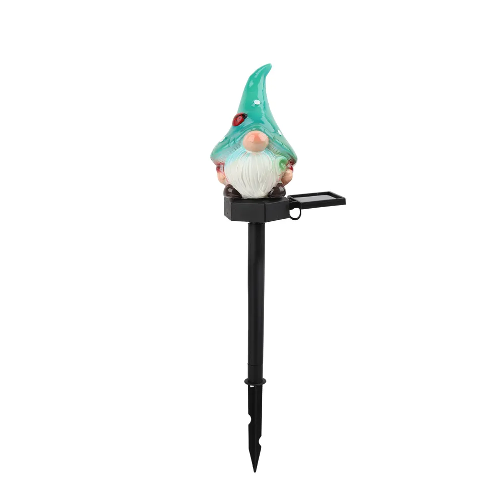 sm251169 resin+pp solar resin gnome stake light (5)