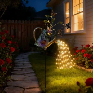 sm251200 iron water kettle solar stake light (2)