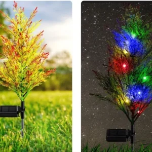 sm251217 pe+stainless steel solar christmas tree stake light