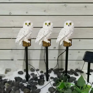 sm251250 resin three headed owl solar stake light (1)