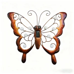 sm251264 iron solar metal wall decor butterfly light (1)