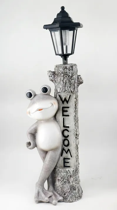 sm251285 resin frog solar powered light (3)