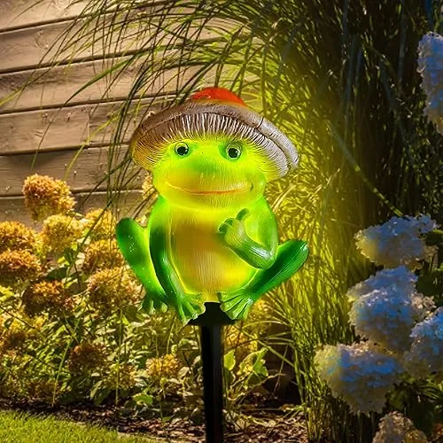 sm251306 resin+pp resin frog solar stake light (2)