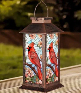 sm251383 pp stained glass cardinal solar lantern (2)