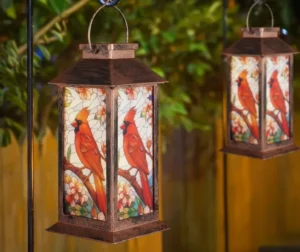 sm251383 pp stained glass cardinal solar lantern (5)
