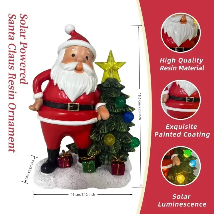 sm251428 resin+pp (new design) solar santa claus with with gift bag resin statue (2)