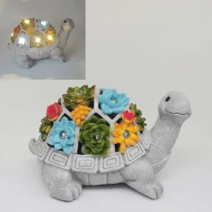 sm25581b resin turtle solar light