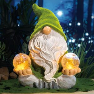 sm25648 Resin Dwarf held Sprite Ball Solar Statue
