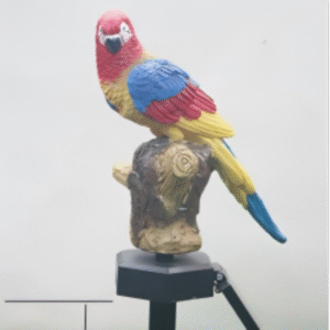 sm25656 resin powered parrot stake solar light