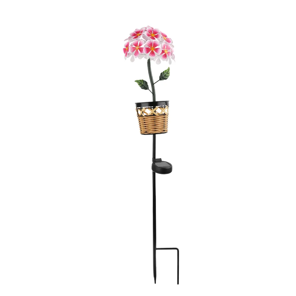 sm25867 iron + pp ball flower metal solar stake light (1)