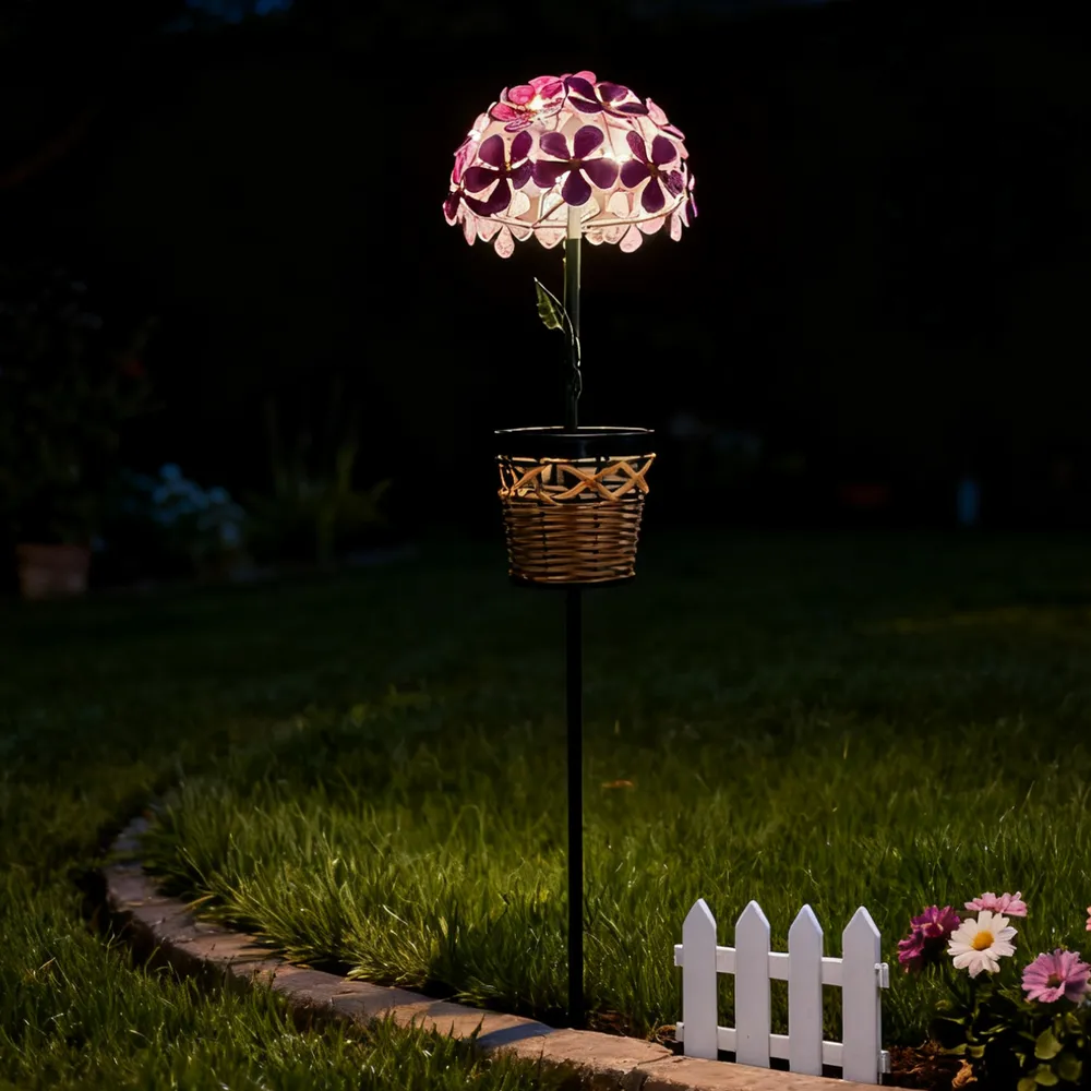 sm25867 iron + pp ball flower metal solar stake light (3)
