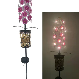 sm25867b iron + pp violet metal solar stake light (2)