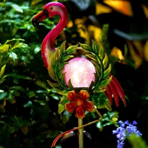 sm25870 iron+pp+glass decorative animals solar stake light (9)