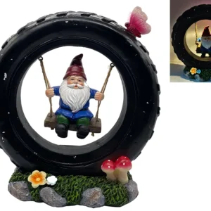 sm26003 resin tire dwarf solar light