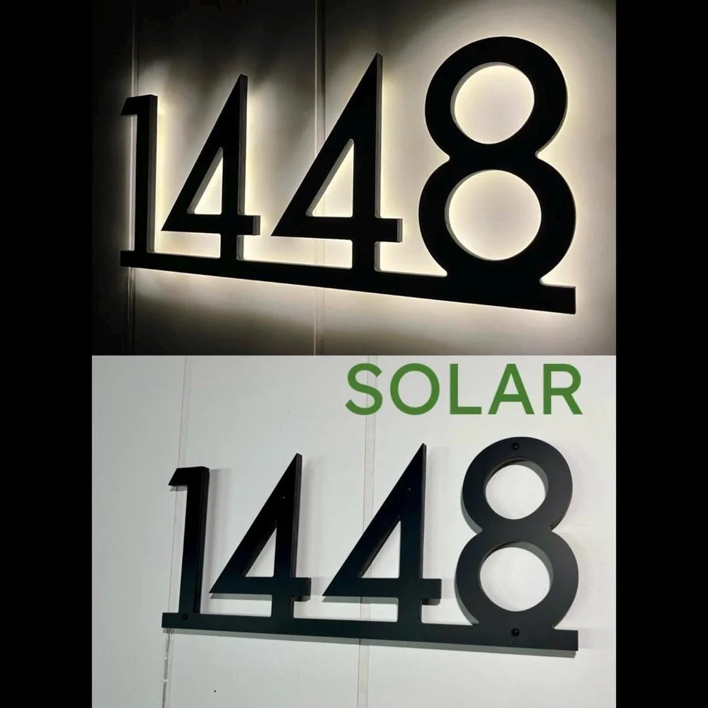 House Number Solar Lights