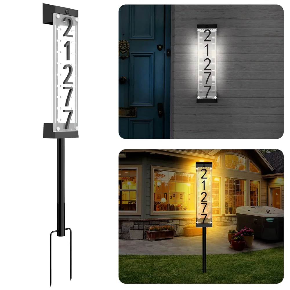 House Number Solar Lights