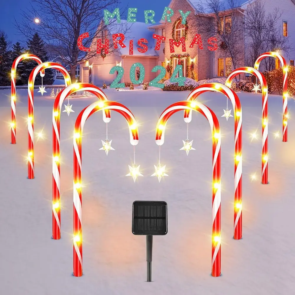 Candy Cane Solar Lights