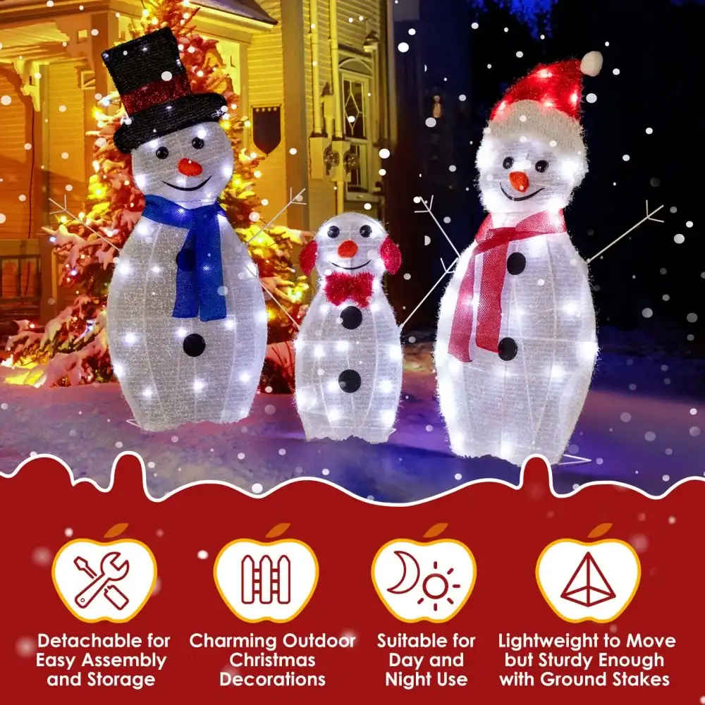 Snowman Solar Lights