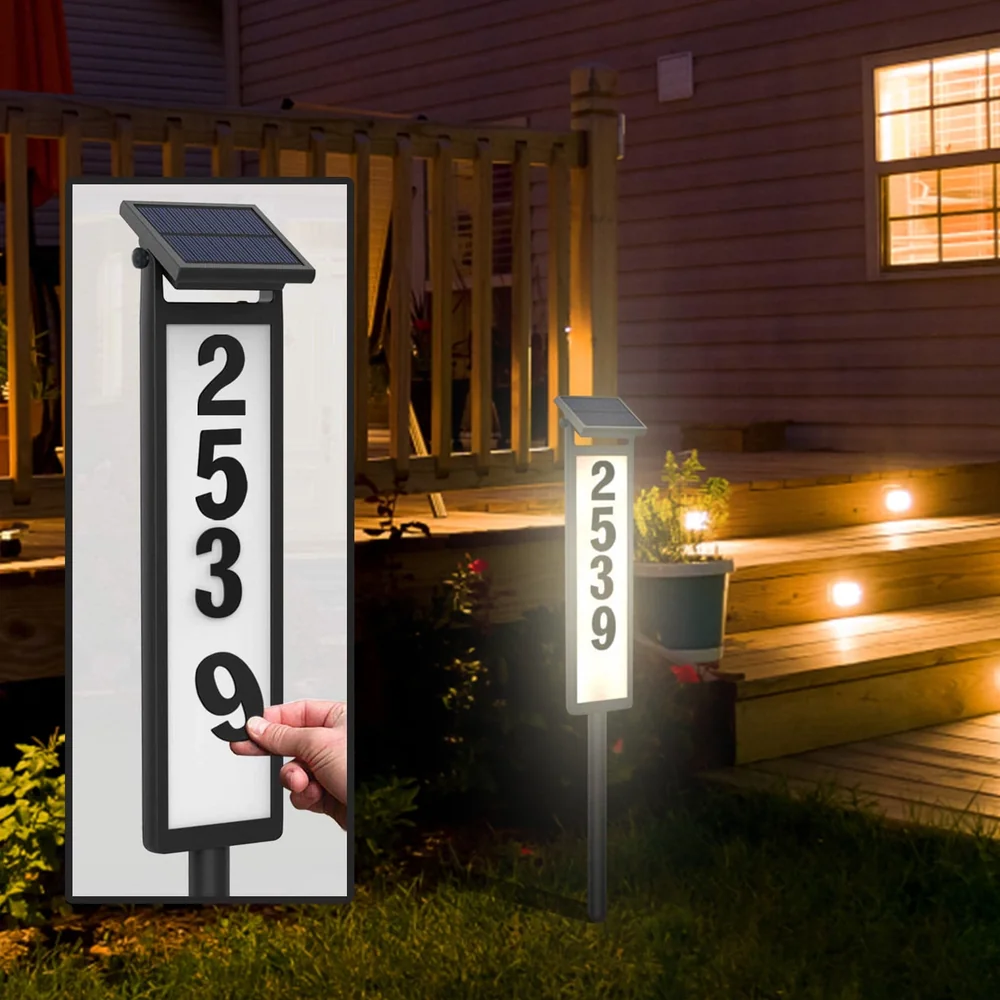 House Number Solar Lights