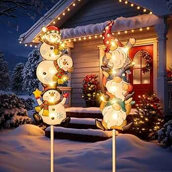 Snowman Solar Lights