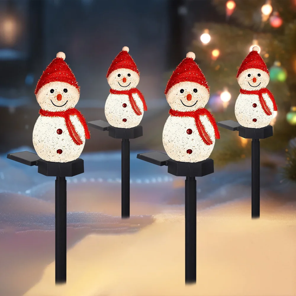 Snowman Solar Lights