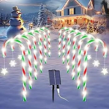 Candy Cane Solar Lights