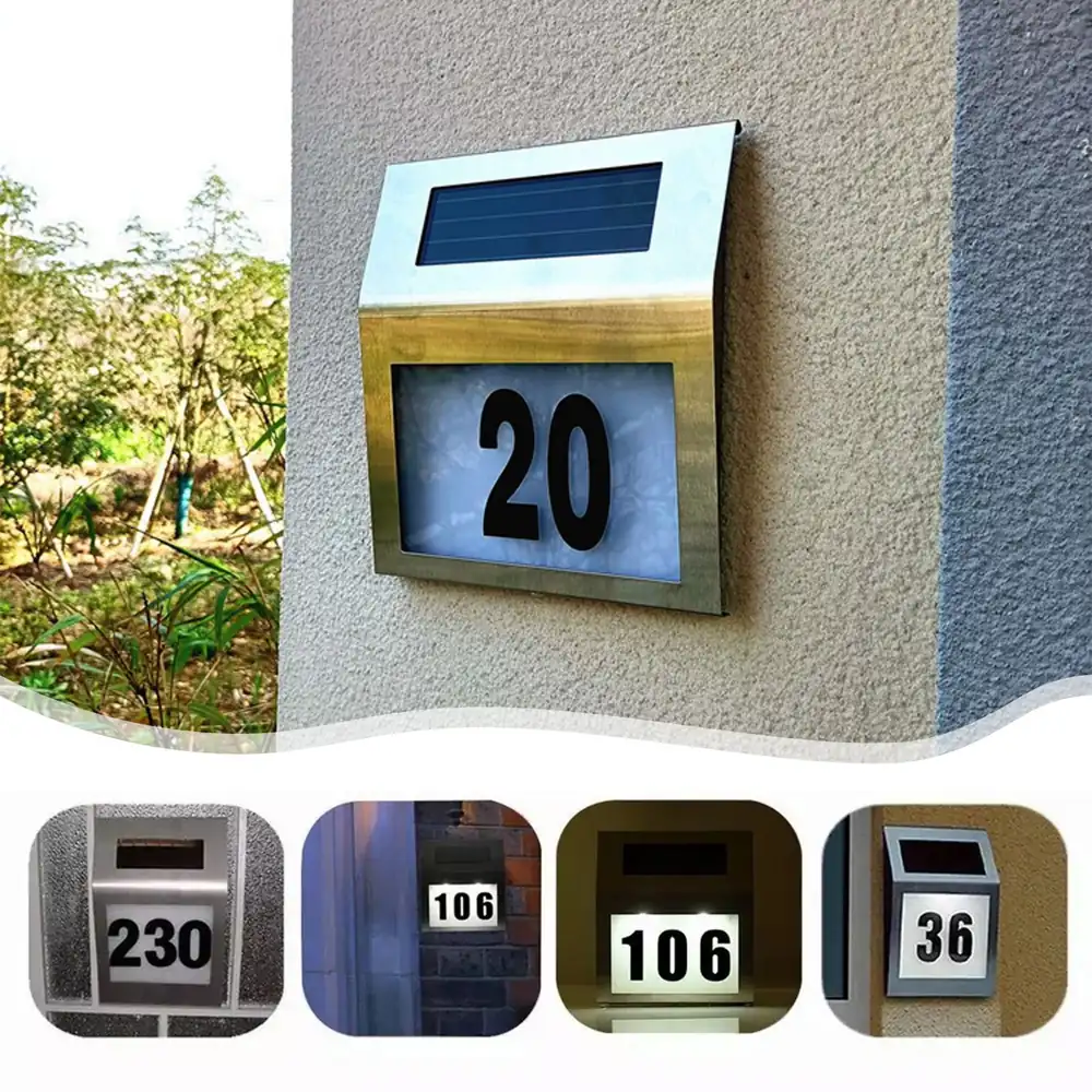 House Number Solar Lights