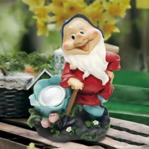 sm25650 resin dwarf freestanding solar light