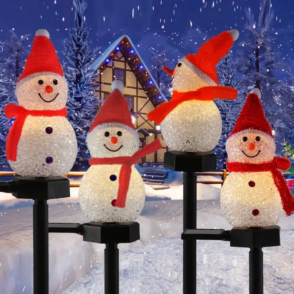 Snowman Solar Lights