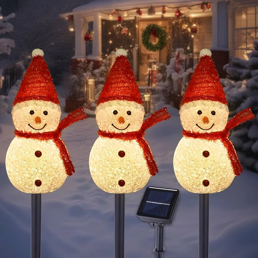 Snowman Solar Lights
