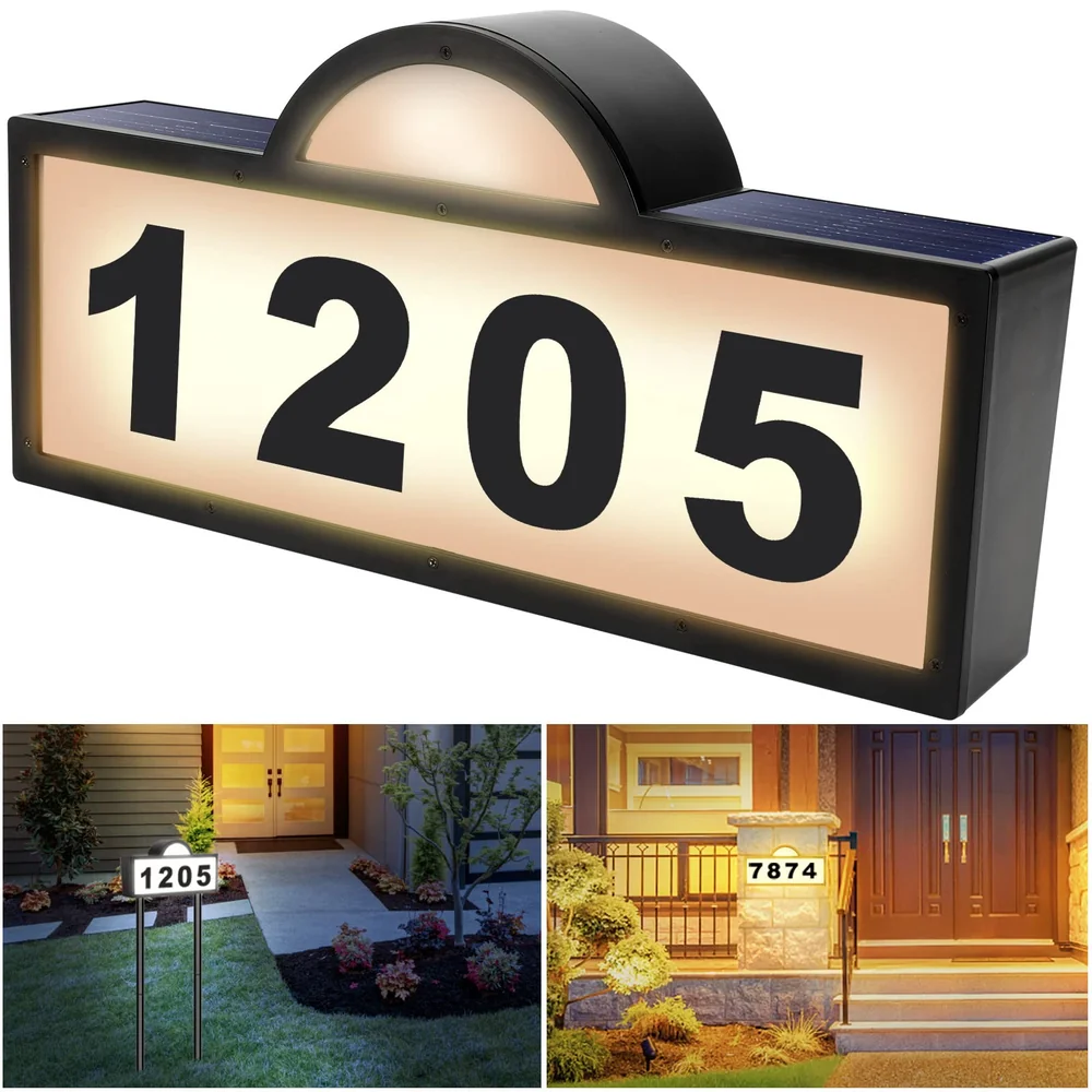 House Number Solar Lights