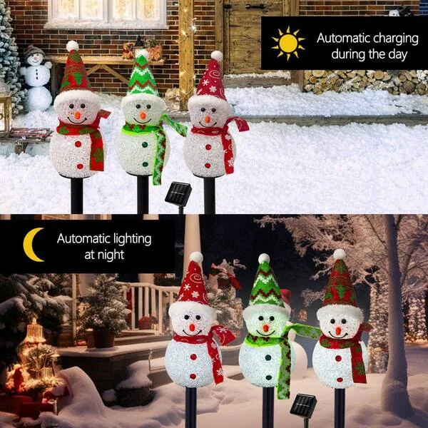 Snowman Solar Lights