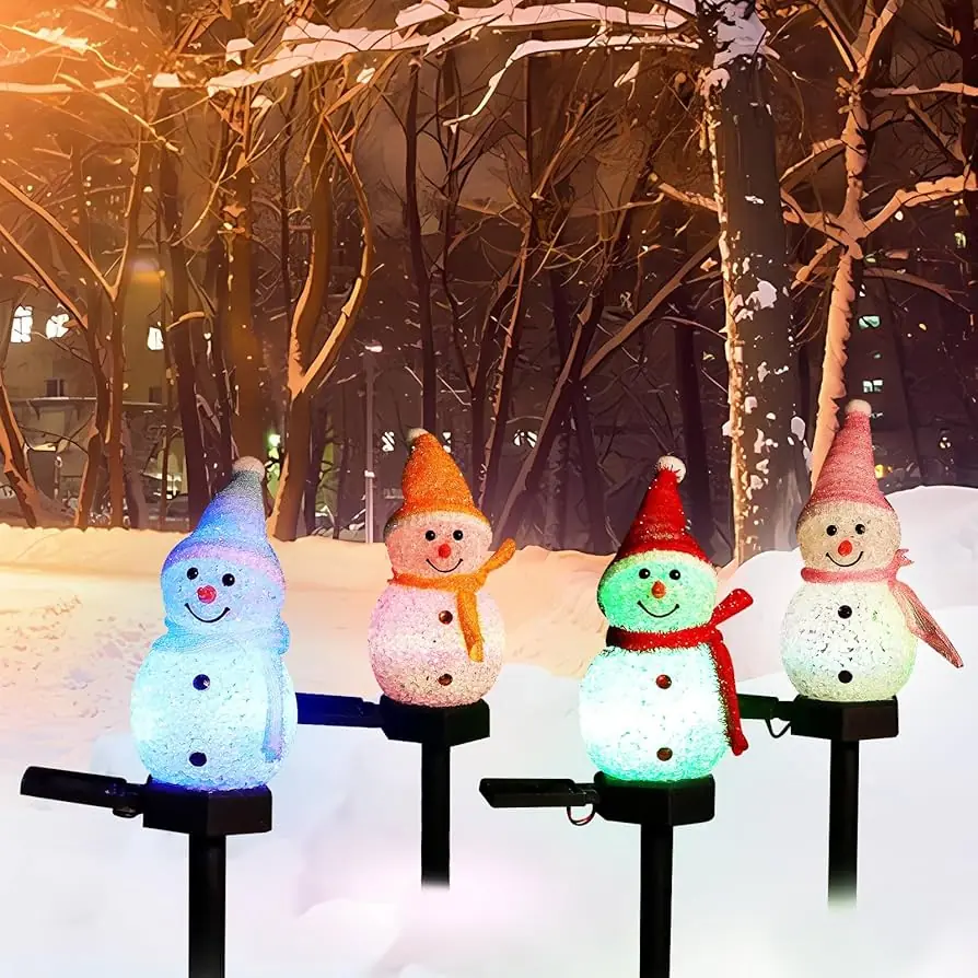 Snowman Solar Lights