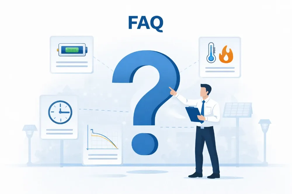 frequently asked questions about solar garden light battery runtime for b2b buyers