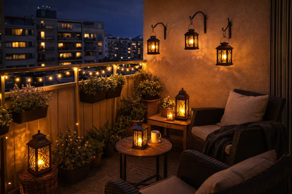 balcony patio multi layer setup