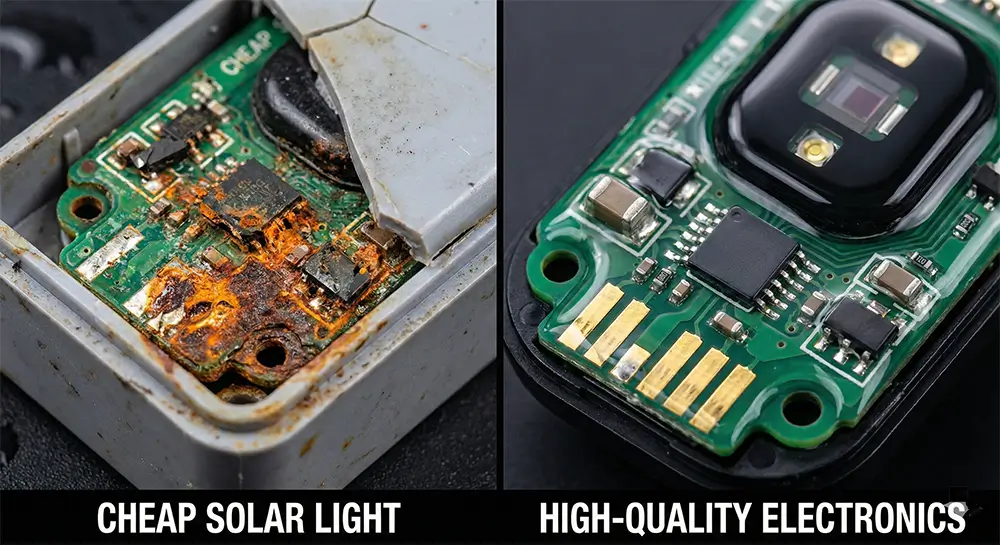 cheap solar light vs hight qulaity electronics