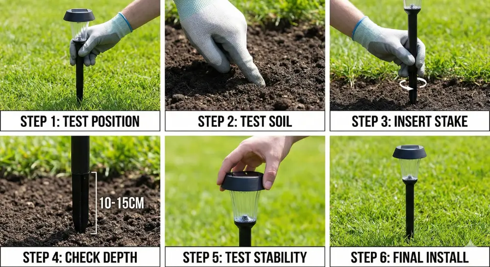 ground stake installation steps