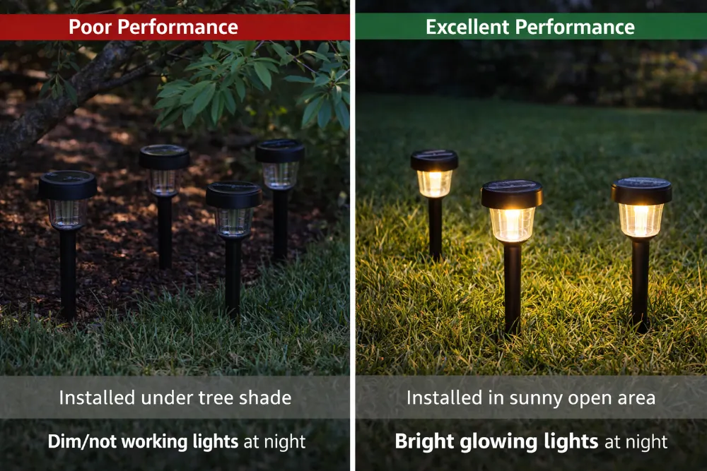 mistake shaded vs sunny comparison