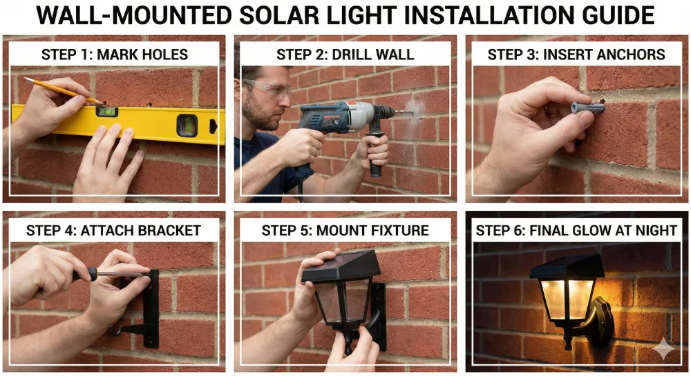wall mounted installation steps