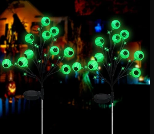 1 solar eyeball stake lights