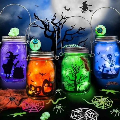 12 halloween mason jar lantern craft lights