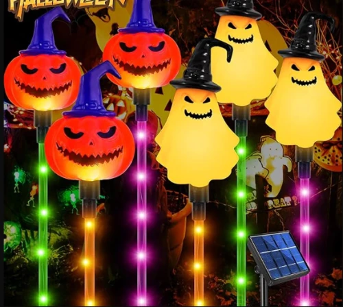 14 halloween pumpkin pathway solar lights