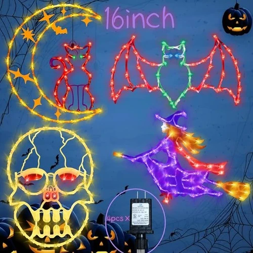 15 halloween window silhouette lights