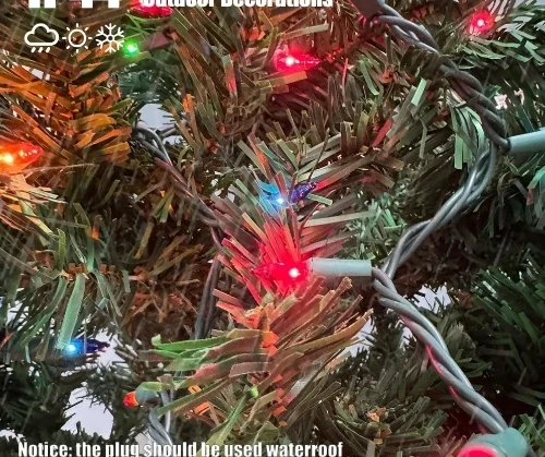 2. 100 count multicolor christmas tree string lights